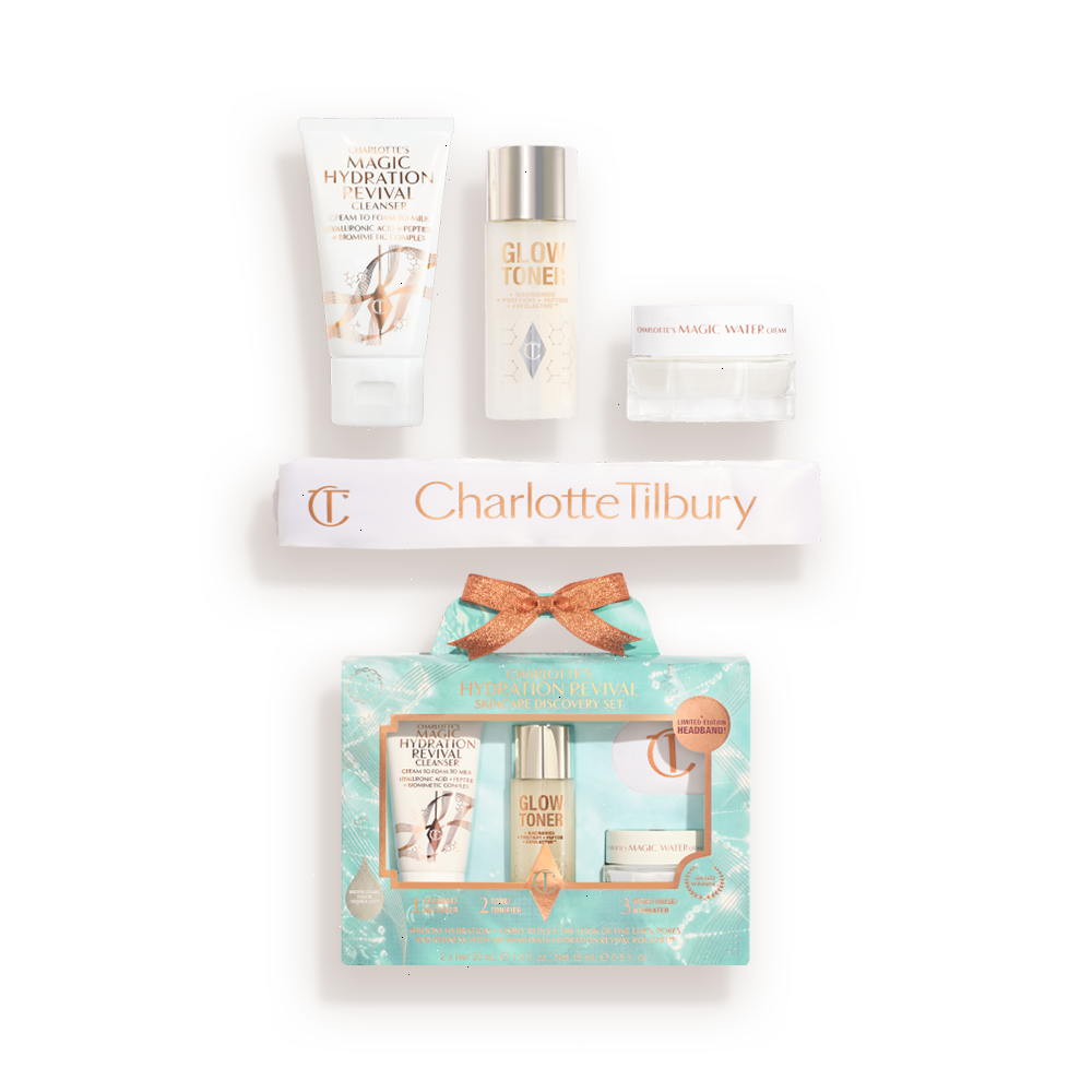 CHARLOTTE’S HYDRATION REVIVAL SKINCARE DISCOVERY SET - TRAVEL SIZE SKINCARE KIT
