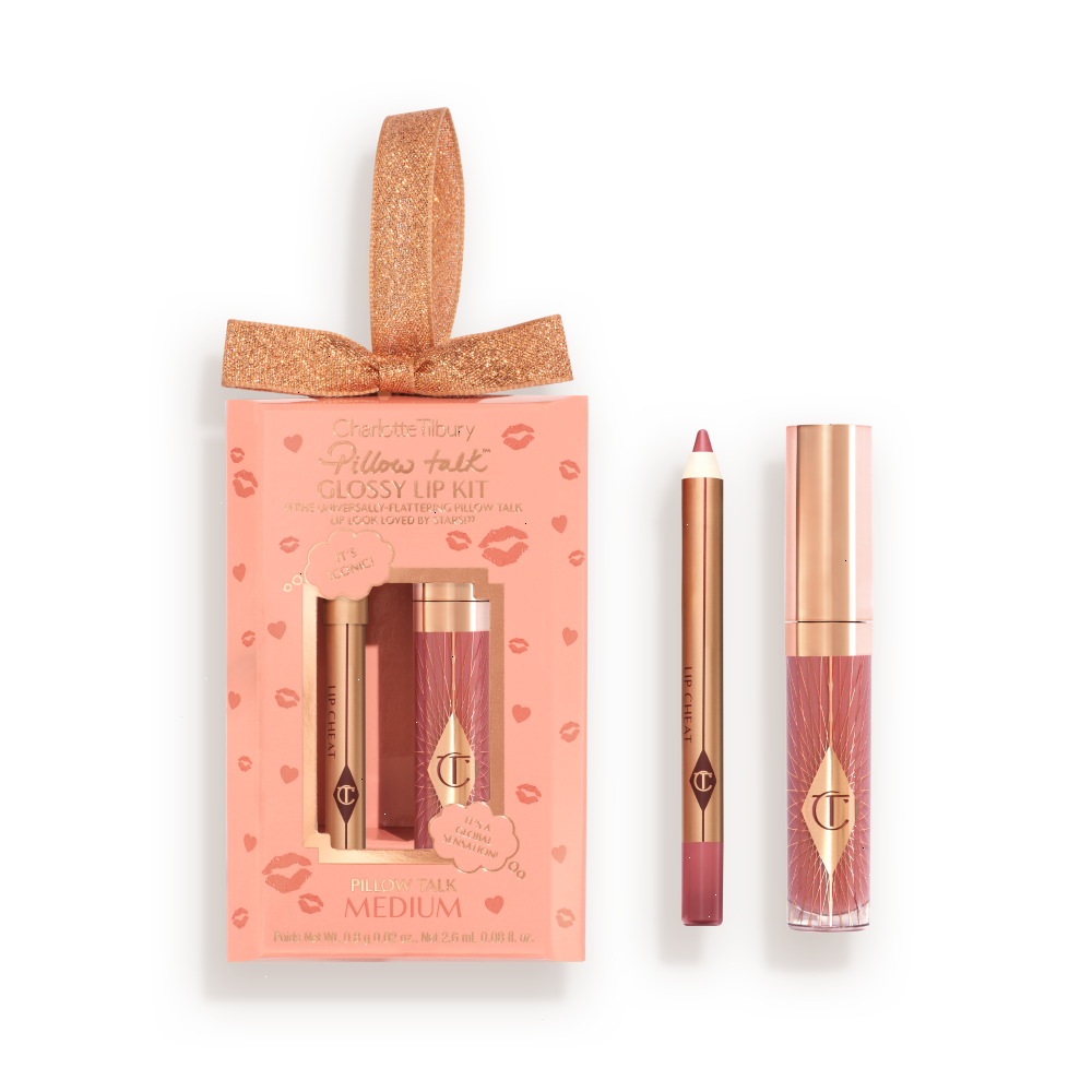 PILLOW TALK MINI GLOSSY LIPS DUO - PILLOW TALK MEDIUM