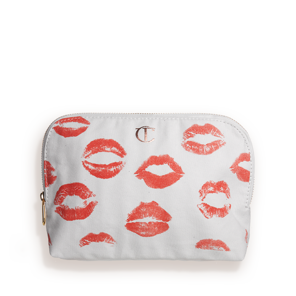 1ST EDITION MAKEUP BAG - LIP PRINT CANVAS MAKEUP BAG